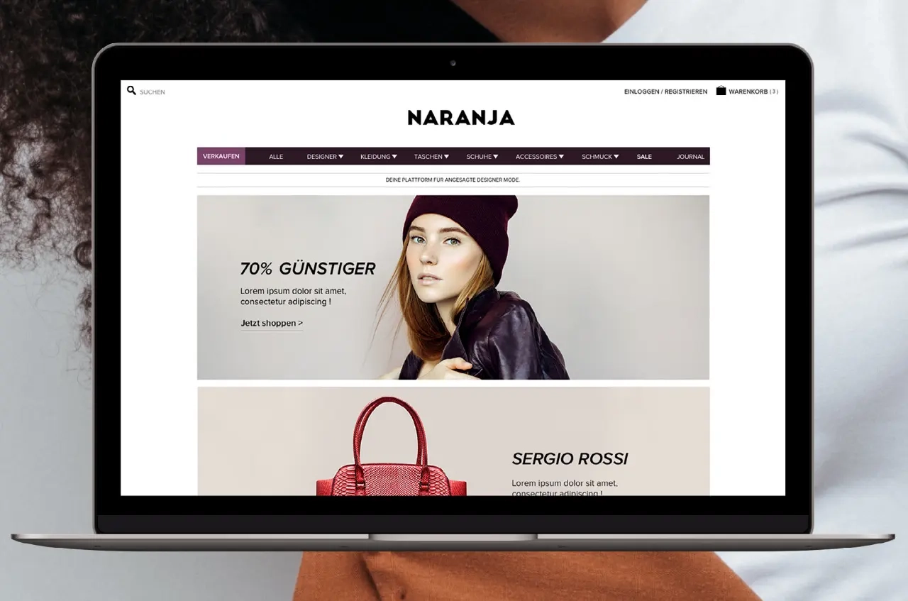 A picture of the NARANJA ecommerce ux design